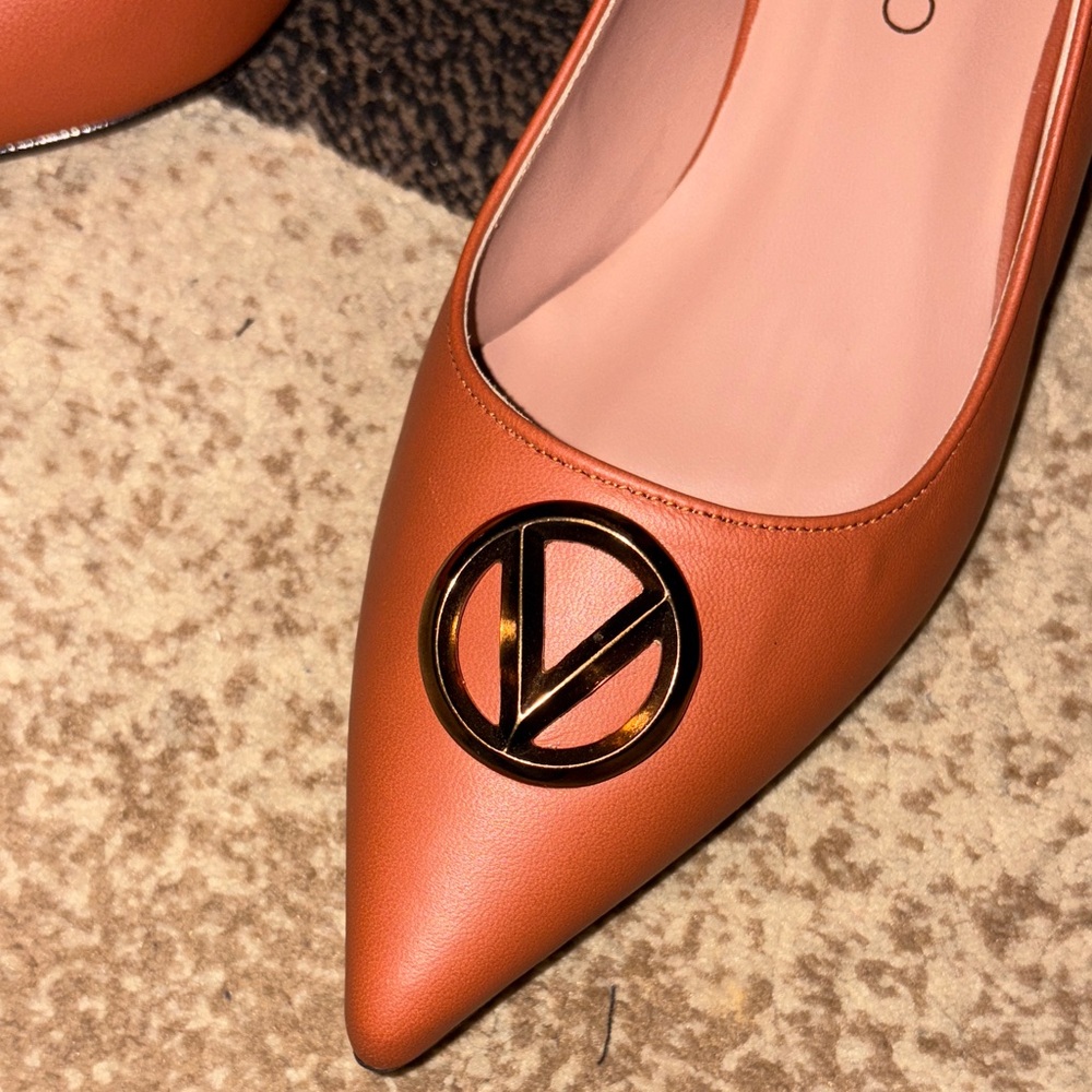 Valentino Women's Brown Leather Loafers - Picture 3 of 6